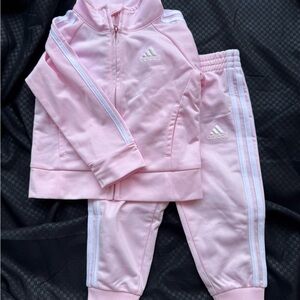 NWOT Adidas Baby Light Pink Sweatpants & Jacket Set